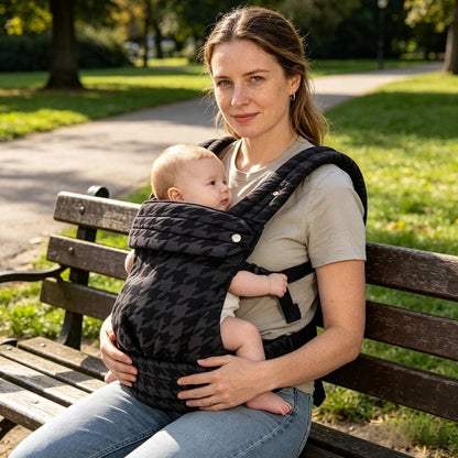 Porte bebe maman au parc