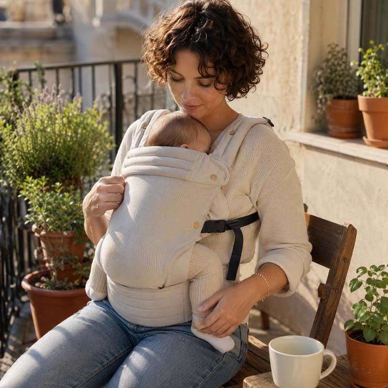 PORTE BEBE HANCHE maman sur chaise