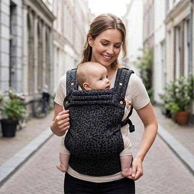 Porte bebe Lullabyss noir gris