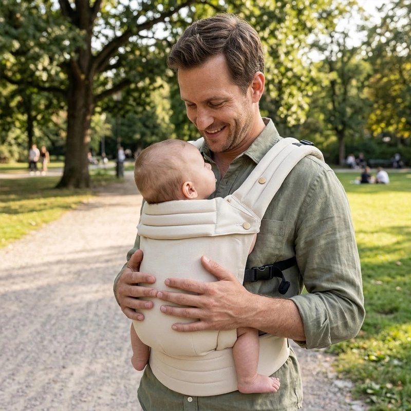 PORTE BEBE HANCHE papa au parc