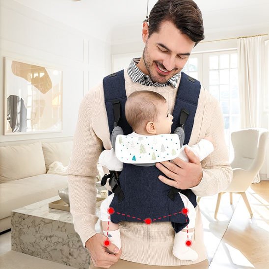 Porte bébé papa enfant