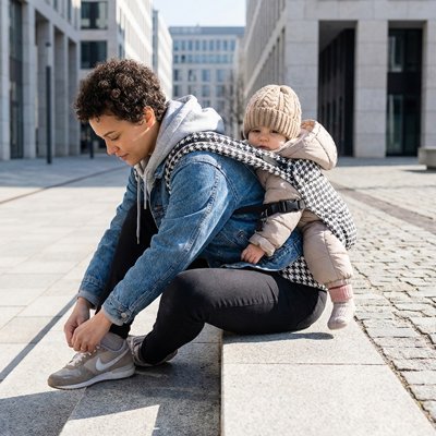 PORTE BEBE PHYSIO noir blanc