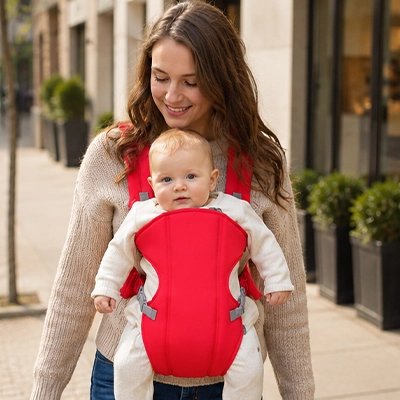 Porte bebe Portéa rouge