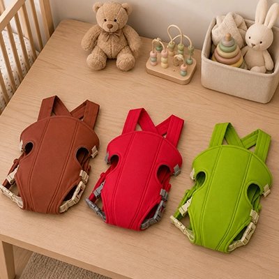 Porte bebe Portéa vert rouge