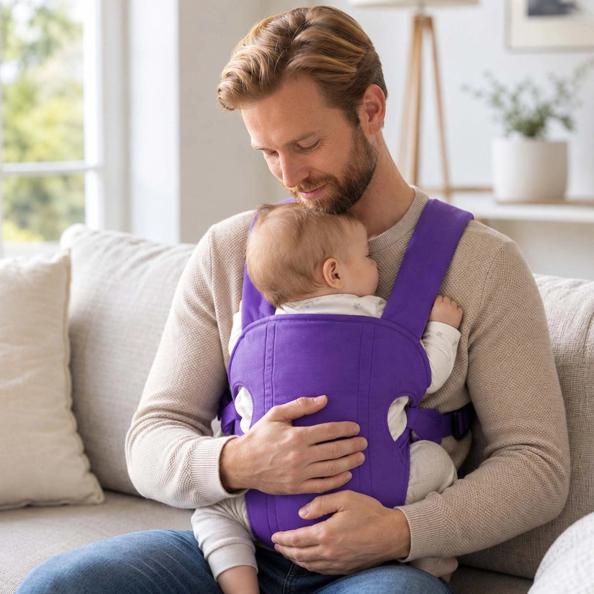 Porte bebe violet papa