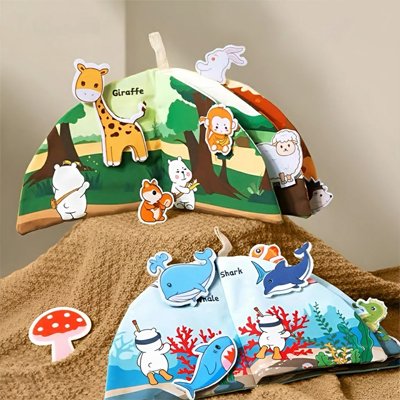 Livre bebe en tissus | Sensoriel Éveil Coloré bebeloulou