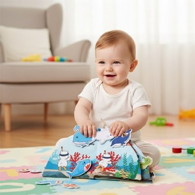 Livre bebe en tissus | Sensoriel Éveil Coloré bebeloulou