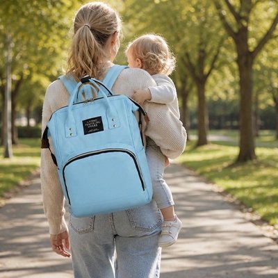 Sac a dos a langer Pratique et Stylé bleu maman