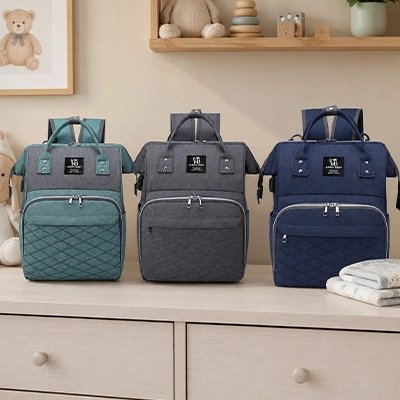 SAC A LANGE  vert gris bleu