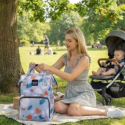 Sac a langer bebe NidoBag bleu