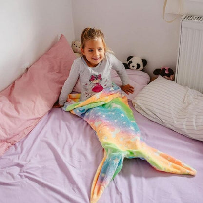 Sac de couchage enfant flanelle fille sourit