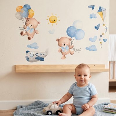 Stickers muraux avions
