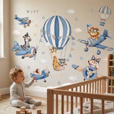 Stickers muraux ballons chambre enfant