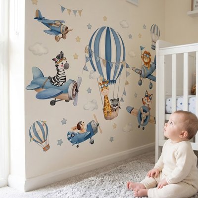 Stickers muraux ballons chambre