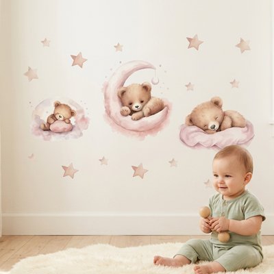 Stickers muraux enfant bébé ours