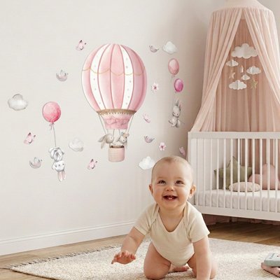 Stickers muraux chambre bébé lit