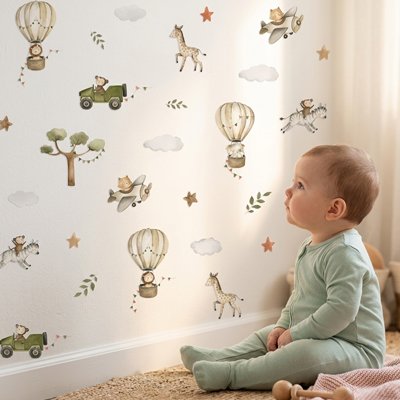 Stickers Muraux chambre bébé regarde