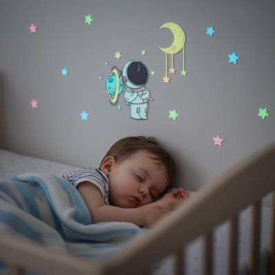 Stickers muraux chambre bébé vert