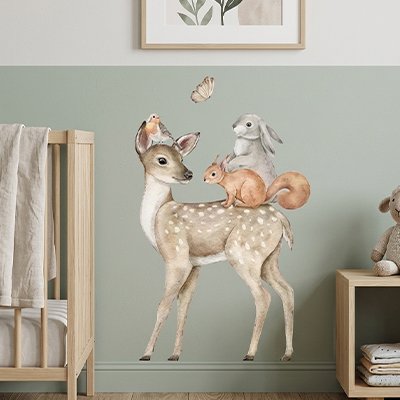 Stickers muraux chambre | Lapin espiègle bebeloulou