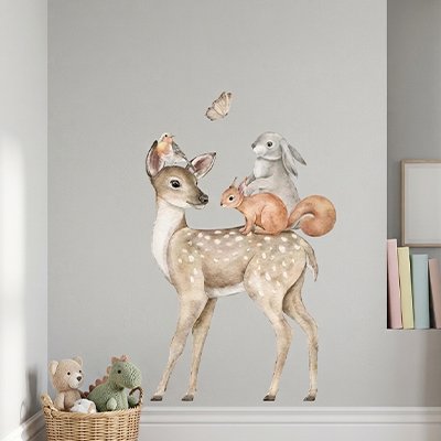 Stickers muraux chambre | Lapin espiègle bebeloulou