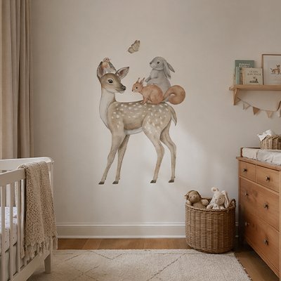 Stickers muraux chambre | Lapin espiègle bebeloulou