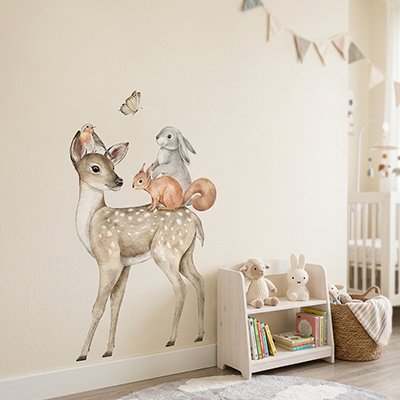 Stickers muraux chambre | Lapin espiègle bebeloulou