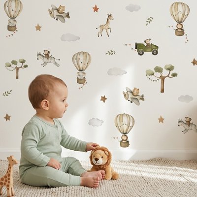 Stickers Muraux enfant assit