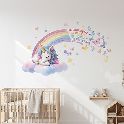 Stickers muraux enfant | Licorne bebeloulou