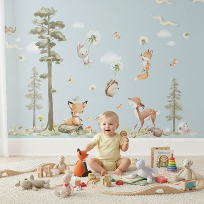 Stickers muraux enfant colorés | Déco Créative bebeloulou
