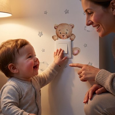 Stickers muraux enfant  Ours maman