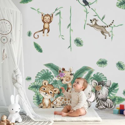 Stickers muraux enfant colorés | Déco Créative bebeloulou