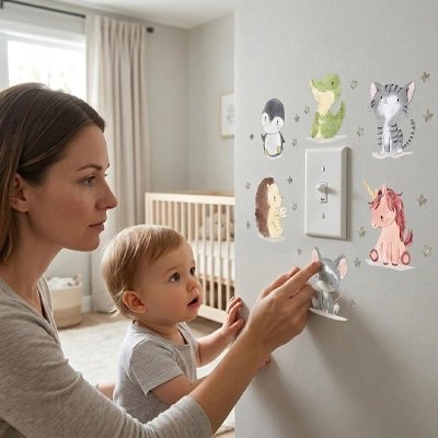 Stickers muraux enfant | Parade des animaux bebeloulou