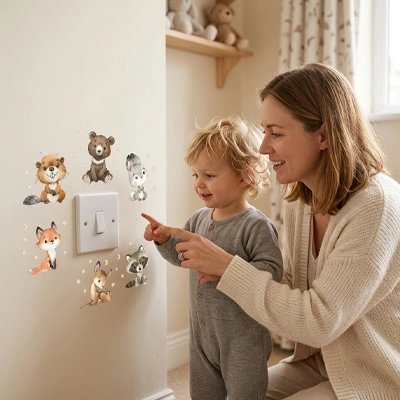 Stickers muraux enfant | Parade des animaux bebeloulou