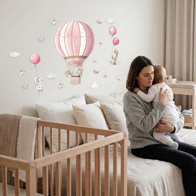 Stickers muraux rose bébé