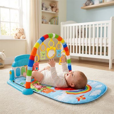 Tapis d'éveil bébé enfant allongé