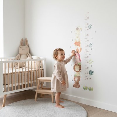 Toise décorative  Animaux Sauvages enfant