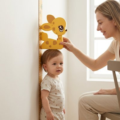 Toise Murale girafe maman