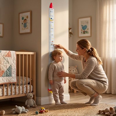 Toise enfant Croissance maman