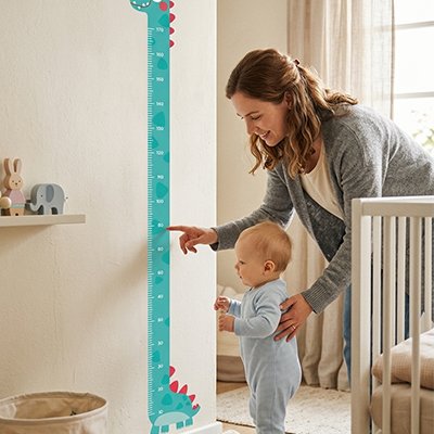 Toise enfant Croissance Ludique maman bébé