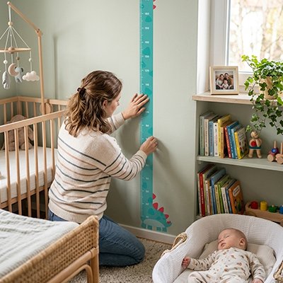 Toise enfant croissance Ludique bébé dort