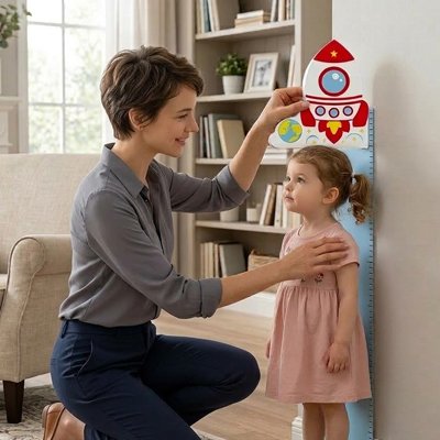 Toise enfant fusee maman