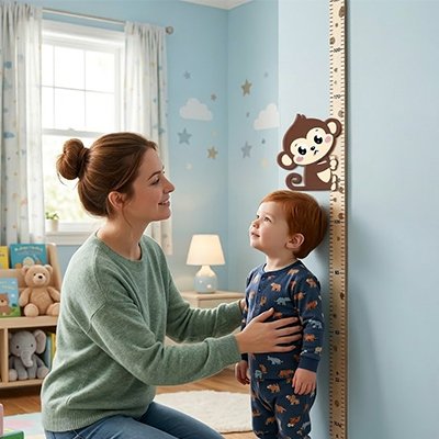 Toise enfant maman