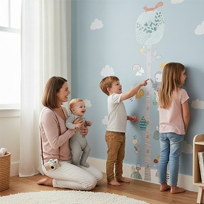 Toise enfant maman