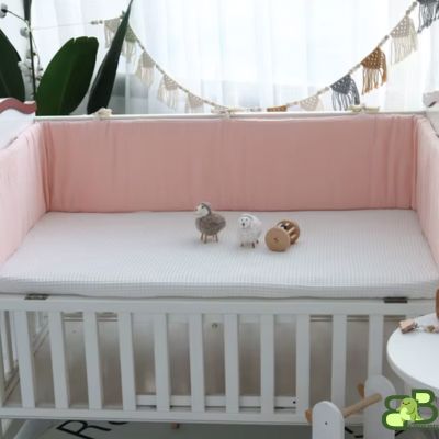  tour de lit bebe rose respirant