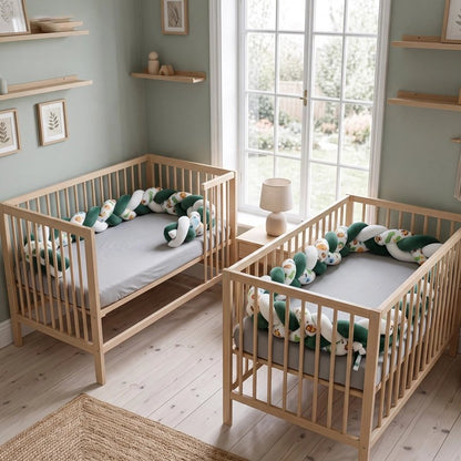 Tresse de lit bébé |Patchwork deux lits