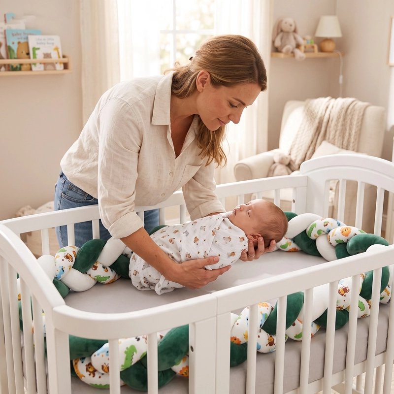 Tresse de lit bébé Patchwork maman