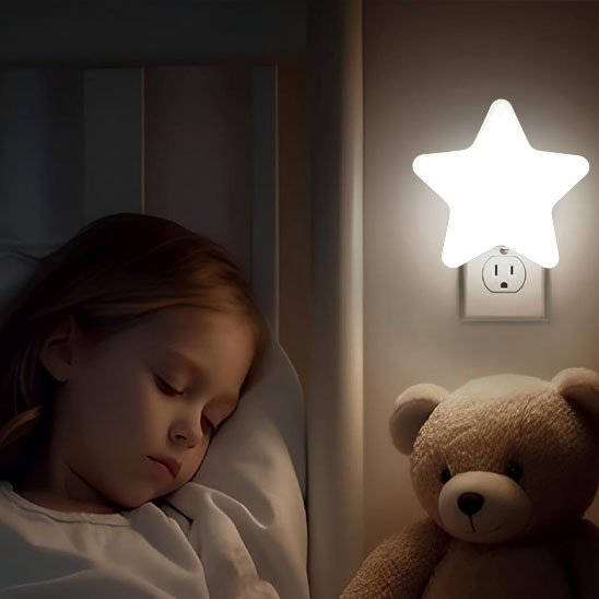 Veilleuse bébé blanche étoile chambre