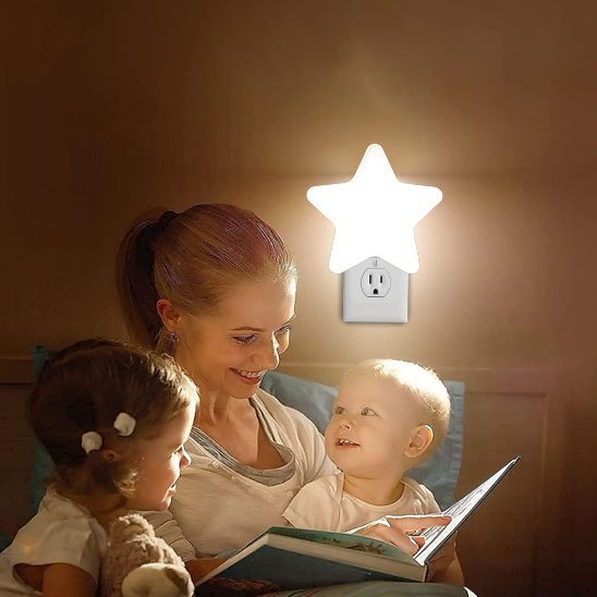 Veilleuse bébé blanche étoile