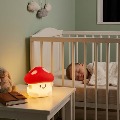 Veilleuse bébé champignon