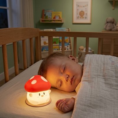 Veilleuse bébé champignon enfant
